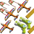 thumbnail image 1 of 8 Pcs Airplane Toy, 12.6" Toy Airplane , Flying Toys  for Age 3-12 Years Old(13.59"x3"x8")  (13.59"x3"x8") Green+Red, 1 of 8