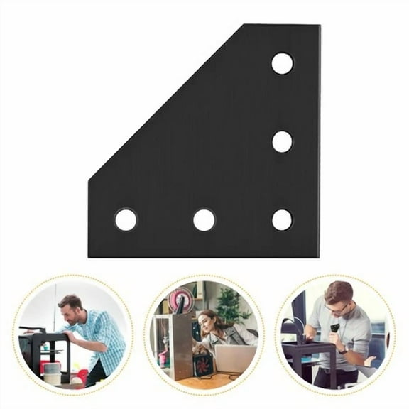 8 Pcs Aluminum Brackets L-Shaped Connecting Plate Profile Accessories Extrusion