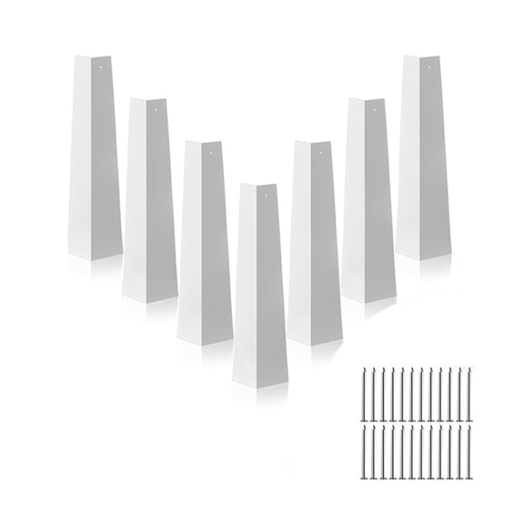 8 Pcs Aluminum Siding Corners 8 Inch Outside White Siding Corner Caps Smooth Metal Corner Panels Trim Nails Included for Mobile Home House Exterior
