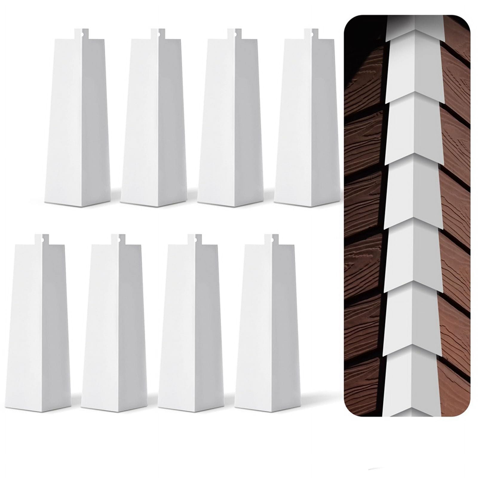 8 Pcs Aluminum Siding Corners Outside White Siding Corner Caps Smooth