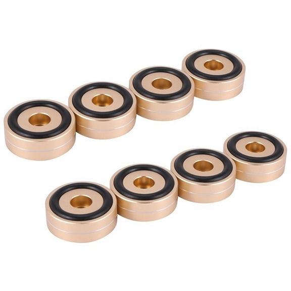 8 Pcs Aluminum Speaker Insulation Pad Audio Amplifier Base Hifi Shock-Absorbing Accessories