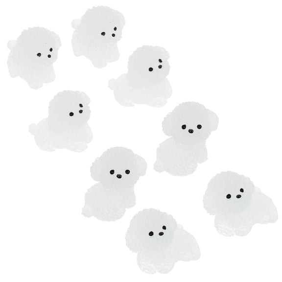TABLZONE Miniature Dog Statues Resin Garden Decorations Set of 8 Small Figurines 1.06 x 1.02 x 0.79 Inches