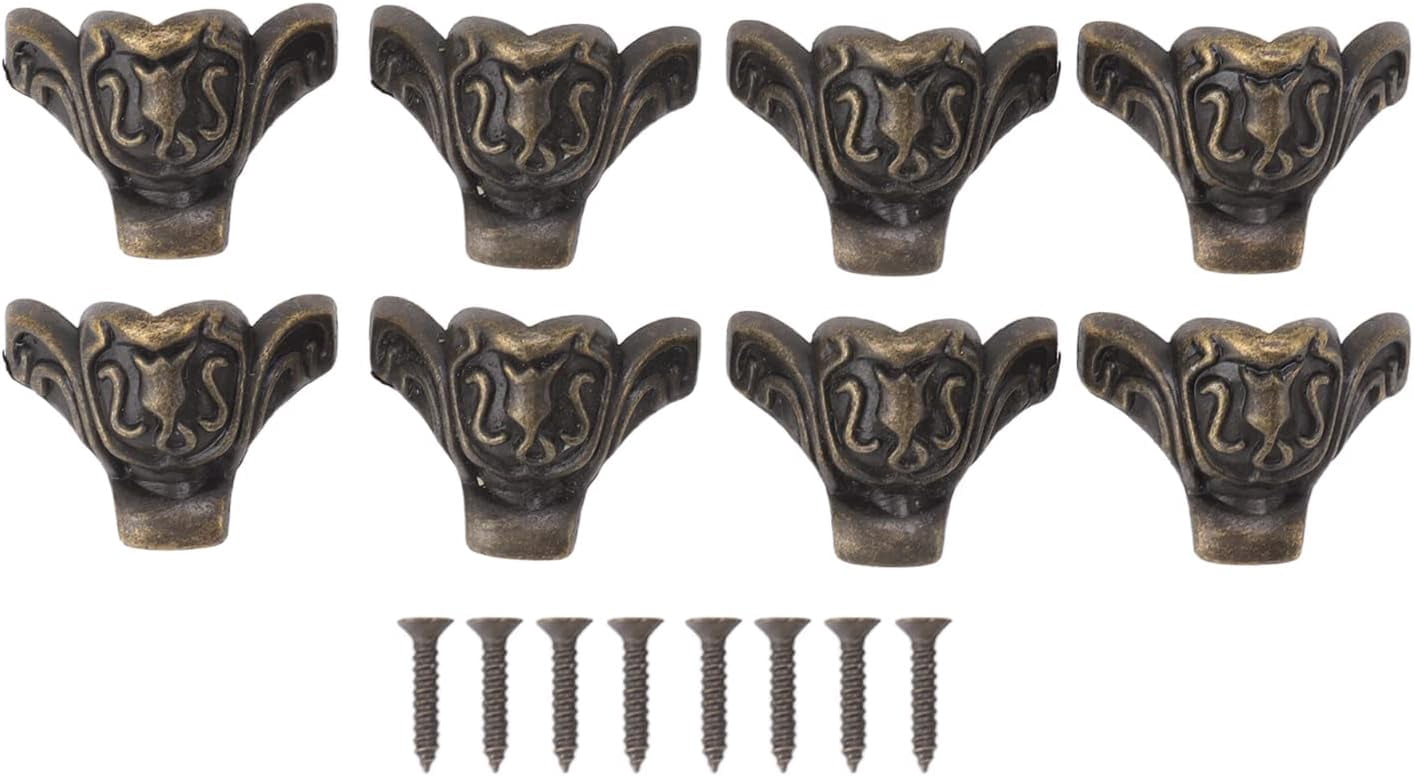 24 Pack Brass Jewelry Box Feet - Zinc Alloy Corner Legs For Wooden Cases (25x15mm) - View #3