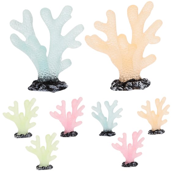 8 Pcs Aquarium Landscaping Small Coral Delicate Artificial Plant Fish Tank Decorations Fishtank