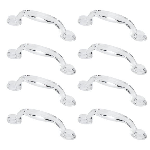Arc-Shaped Acrylic Wardrobe Knobs Set for Cabinets, Cupboards, Drawers - Pull Handles for Furniture