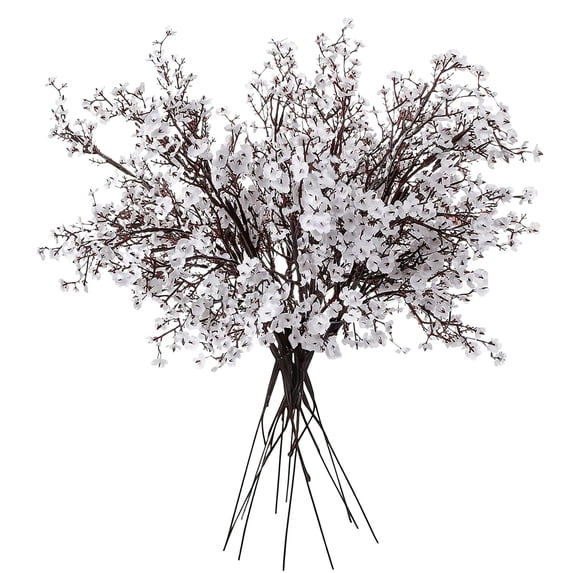 8 Pcs Artificial Baby Breath Flowers Silk White Gypsophila Stems 19.29in For Wedding Home Decor Graduation Gift Mothers Day Gift Centerpiece