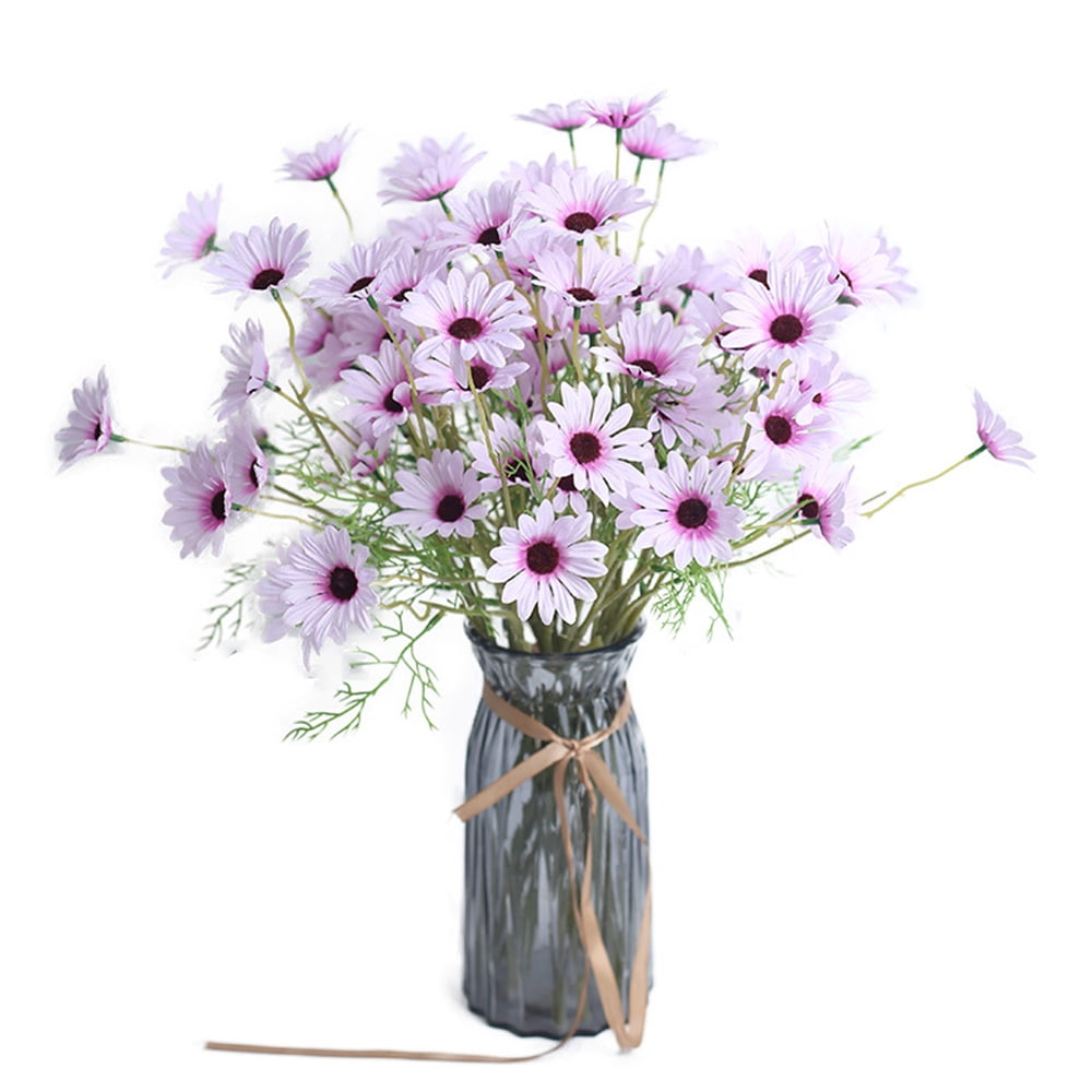 8 Pcs Artificial Daisy Flowers UV Resistant Outdoor Fake Wildflowers ...