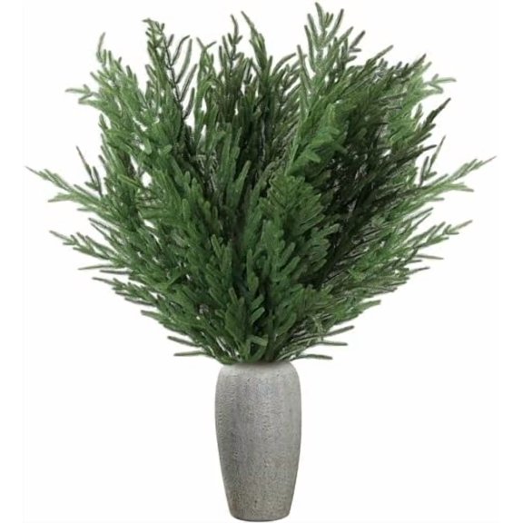 8 Pcs Artificial Norfolk Pine Stems, 36" Real Touch Norfolk Pine Branches, Greenery Stems for Christmas Decorations$$Home Decor, Kitchen, & Other