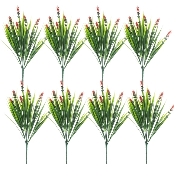 8 Pcs Artificial Peppermint Flowers Faux Greenery Plant Stems Realistic Decorative Floral Set for Home Vase Arrangement Wedding Event Party Table Centerpiece Indoor Decoration Display, standard size