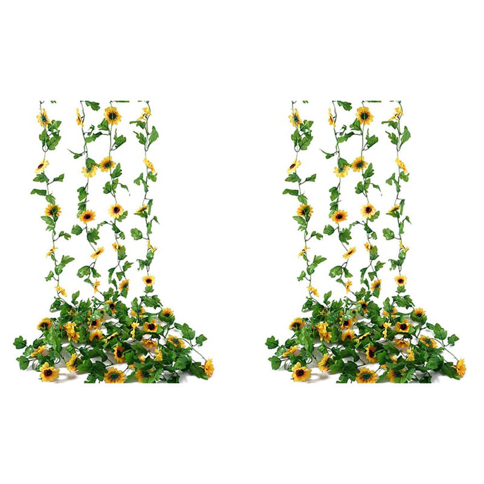 Ochine Artificial Sunflower Garland - 200cm Silk Vine With 10 Flower Heads For Home & Wedding Decor