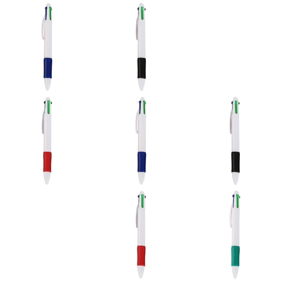 8 Pcs Assorted Ink Pens 4-in-1 Retractable Ballpoint Pens Multicolor Pen in One Ballpoint Pens in Red Blue Green Black Ballpoint Gift Pens for Journaling Planner Note Taking, 5.51", Multicolor