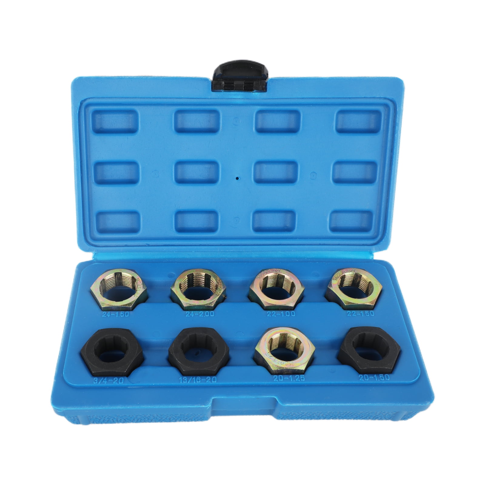 8 Pcs Axle Spindle Rethreading Tool Set Fractional & Metric Thread