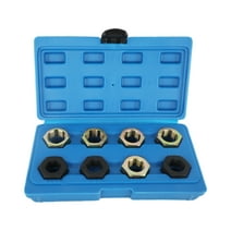 8 Pcs Axle Spindle Rethreading Tool Set Fractional & Metric Thread Repair / Cleaning Kit M20, 22, 24 13/16 Tool Kit