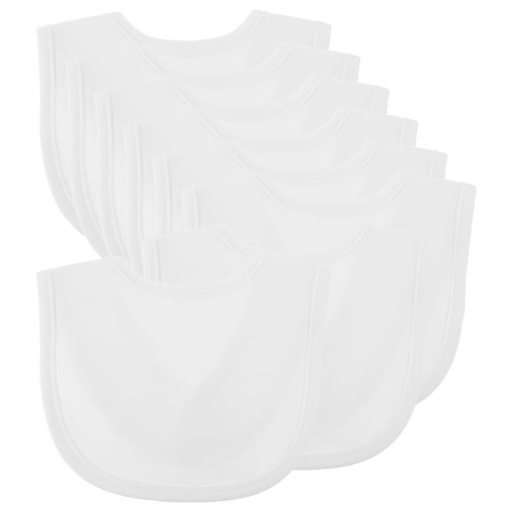 8 Pcs Baby Bib Bibs Absorbent Teething Silicone Large Drooling Infant Unisex Toddler Men and Women