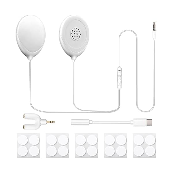 8 Pcs Baby Bump Headphones Set White Prenatal Belly Speakers Women During Pregnancy Bump Headphones Safely Play Music, Sounds, and Voices to Your Baby in The Womb