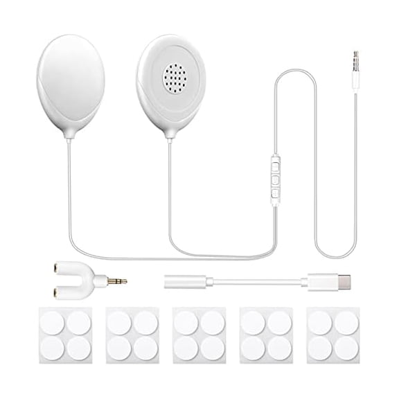 8 Pcs Baby Bump Headphones Set White Prenatal Belly Speakers Women During Pregnancy Bump Headphones Safely Play Music, Sounds, and Voices to Your Baby in The Womb