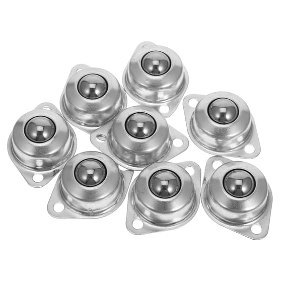 YSNOOWE 8Pcs Industrial Metal Ball Caster Rollers Plated Silver for Easy Mobility