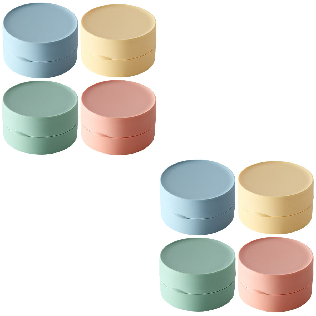 8 Pcs Bathroom Organizer Bins Storage Round Soap Dish Water Proof Pp Travel - Walmart.com