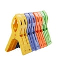 thumbnail image 1 of 8 Pcs Beach Towel Clips,Beach Clips,Towel Clips for Beach Chairs Cruise,Heavy-Duty Plastic Clothes Pins,Plastic Windproof Clothes Towel Clips,Strong Grip Towel Clips,(Mixed-8 PCS,1.77x2.95 in), 1 of 7