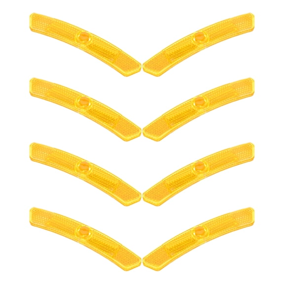 HOMEMAXS 8pcs Yellow Bike Safety Reflectors for Night Riding Easy Installation Plastic Spoke Accessories