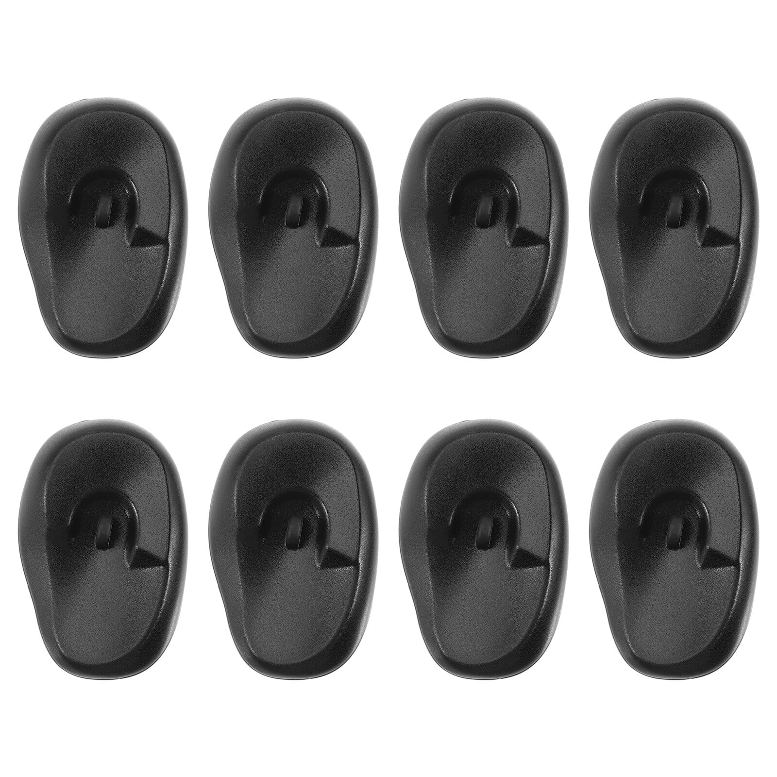 8 Pcs Black Hair Dye Shower Cap Ear Muffs Coloring Silicone Protectors for Dryer
