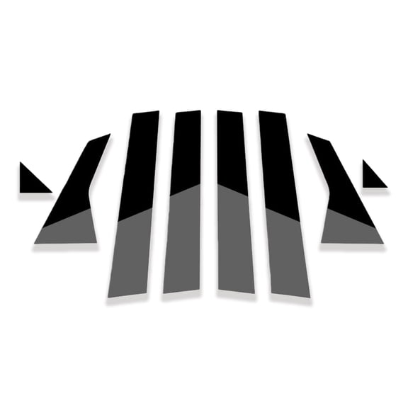 8 Pcs Black Window Pillar Posts Door Trim Piano Cover, Fit For Honda CR-V 2023-2025, Exterior Door Window Pillar Posts-black