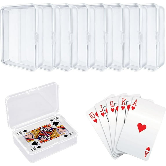 ULTNICE 8Pcs Clear Storage Boxes with Lid for Cards Jewelry Small Items Protection and Organization