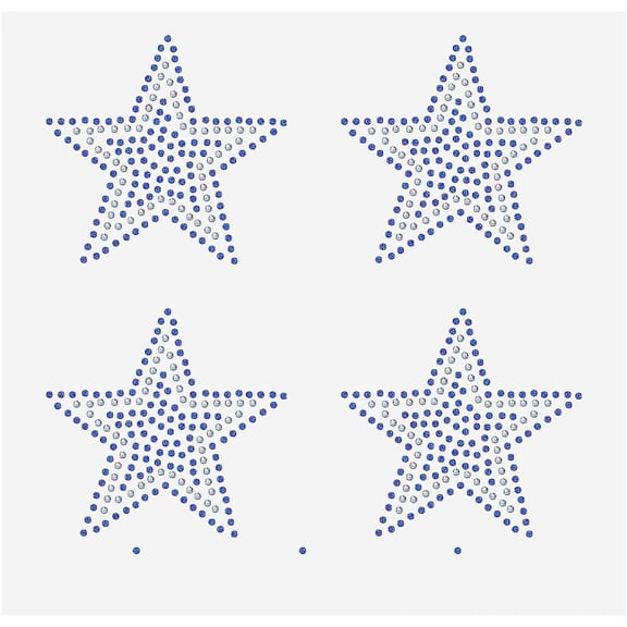 8 Pcs Blue Stars Pattern Iron on Crystal Rhinestone Decals 2.3x2.4inch Stars Rhinestone Transfer Rhinestone Iron on Hotfix Transfer Rhinestone Transfers Patches for Clothing