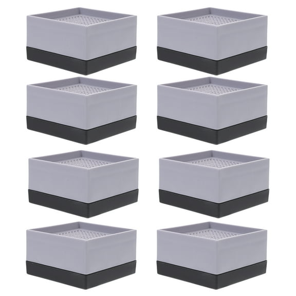 RENACLIPY Grey Plastic Furniture Risers with Strong Support, and Stable for Home Use, Protect Floors and Elevate Furniture