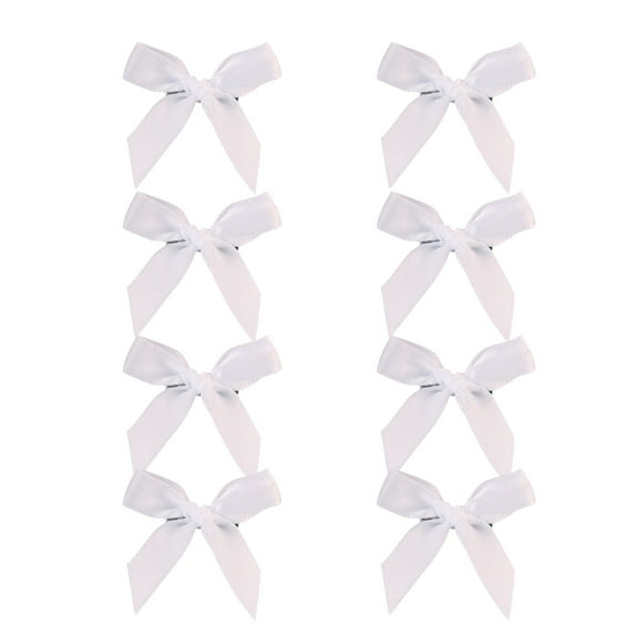 8 Pcs Bow Hair Clip Bow Hair Clips Cute Gingham Hair Bows for Hair Coquette Lace Bowknot Ponytail Hair Accessories for Girls Women Hair Decoration(White)