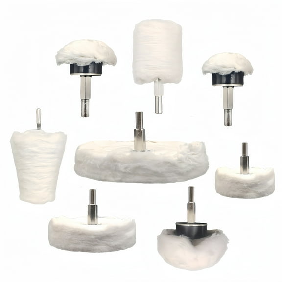 8 Pcs Buffing Wheel Kits For Drill, Polishing Pads For Metal & Wood