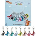 thumbnail image 1 of 8 Pcs Butterfly Stitch Markers Enamel Alloy Crochet Stitch Marker Charms Removable Lobster Clasp Locking Stitch Marker for Knitting Weaving Sewing Accessories Quilting Handmade Jewelry DIY, 1 of 6