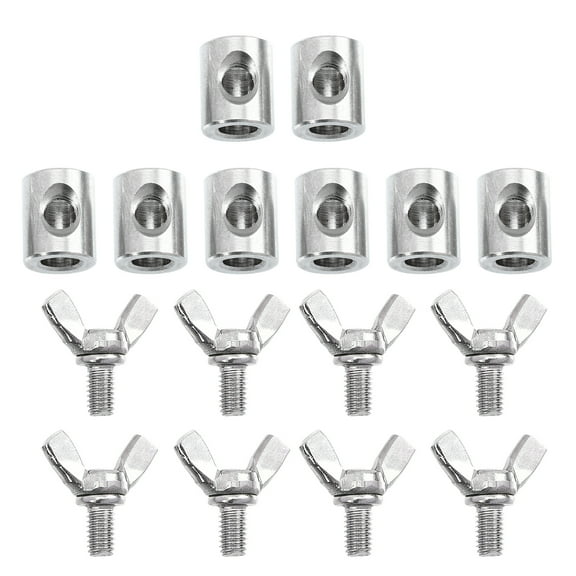 8 Pcs Cable Holders Clips Wire Rope Butterfly Buckle Bolts Saddle Fastener Clamp Tool Stainless Steel