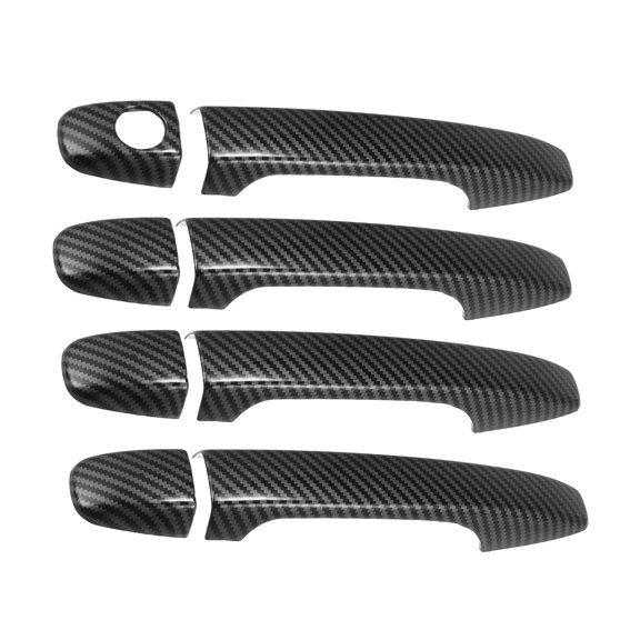 8 Pcs Car Door Handle Cover Trim Carbon Fiber Pattern W/ Key Hole for Subaru WRX STi 2015-2021 Door Handle Protector
