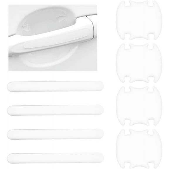 8 Pcs Car Door Handle Protectors Adhesive Transparent Door Bowl Scratch Protector Universal Car Door Handles Cup Paint Scratch Protection Film Decals for Vehicles for DIY