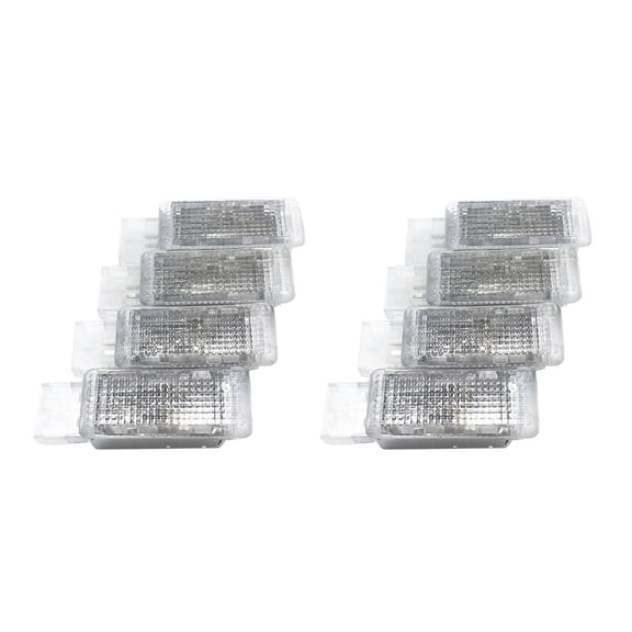 8 Pcs Car Interior Halogen FootWell Light Glove Box Trunk Lamp for B6 6 MK6 MK7 7L0947415 3TD,8 * Interior Foot Ligh,transparent