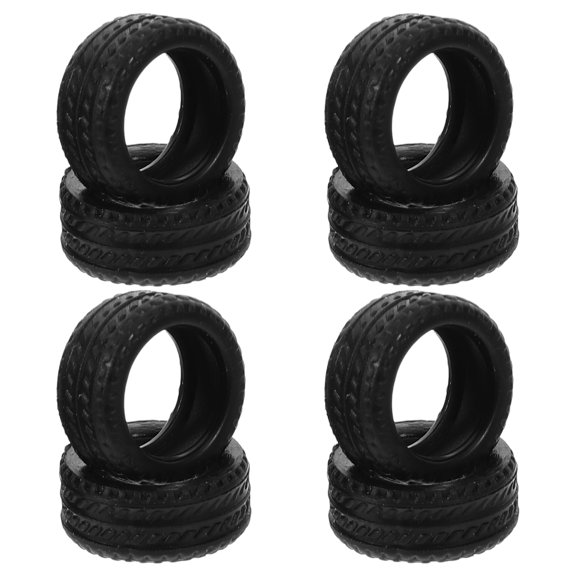 8 Pcs Car Model Tire Skin Car Tire Toy Car Supplies Rc Car Replacement Accessories Toy Car Wheel Child Toddler