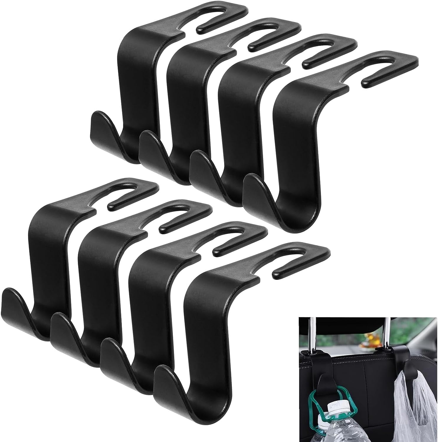 8 Pcs Car Storage Organiser Bag Hooks Car Seat Headrest Hook Car Seat
