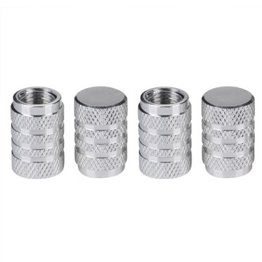 Add A Pop Of Color! 4-Pack Red Hexagonal Chromed Aluminum Tire Valve Stem Caps. Fits All Vehicles.