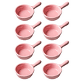 thumbnail image 1 of 8 Pcs Ceramic Sauce Dishes Chip & Dip Sets Colorful Mini Bowl Set Ketchup Side Dish Tableware Condiment Relish Plate Seasoning Soy Sauce Dishes Stackable Ramekins With Grip Handle, 1 of 4