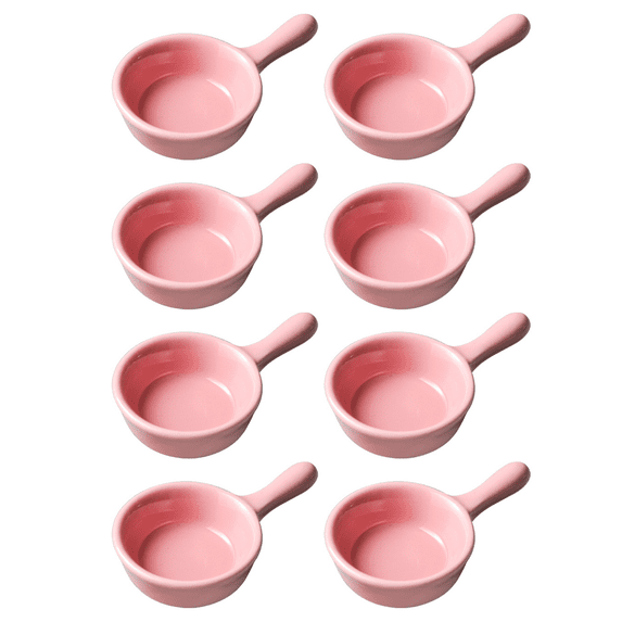 8 Pcs Ceramic Sauce Dishes Chip & Dip Sets Colorful Mini Bowl Set Ketchup Side Dish Tableware Condiment Relish Plate Seasoning Soy Sauce Dishes Stackable Ramekins With Grip Handle