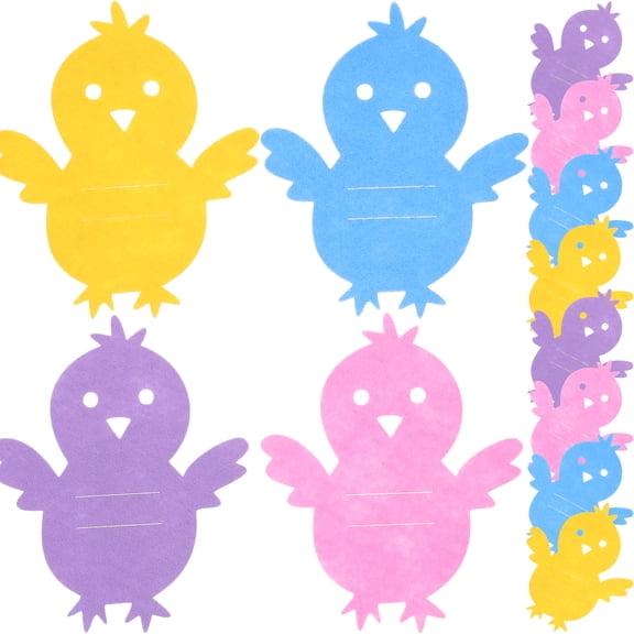 8 Pcs Chick Cutlery Bag Easter Party Favor Dining Room Table Decor Cutlery Holder Banquet