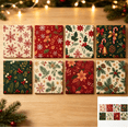 thumbnail image 1 of 8 Pcs Christmas Fabric Squares Strip Decoration , Precut Cotton Quilting Strips for Sewing Projects, Christmas Holiday Quilt Fabric Bundle for Patchwork and Crafting 19.69 Inch, 1 of 7
