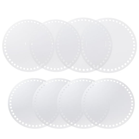 Masteelf White Acrylic DIY Bag Material with Unique Round Shape for Handmade Clutches and Messenger Bags 8pcs