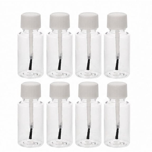 8 Pcs Clear Nail Polish Empty Nail Varnish Bottle Clear Bottle Empty Nail Polish Bottle Pack Container White The Pet