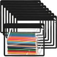 thumbnail image 1 of 8 Pcs Clear Zipper Pouches,Waterproof Zipper Bag for Document File Organization,Waterproof Clear Travel Bags for Cosmetics Storage,Multi-Purpose Pencil Organize Bag,Black Side, 1 of 8