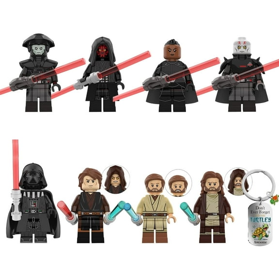 8 Pcs Clone Wars Obi-Wan Darth Maul Action Figures Collectibles Anakin Darth Vader Minifigures Building Blocks Toys