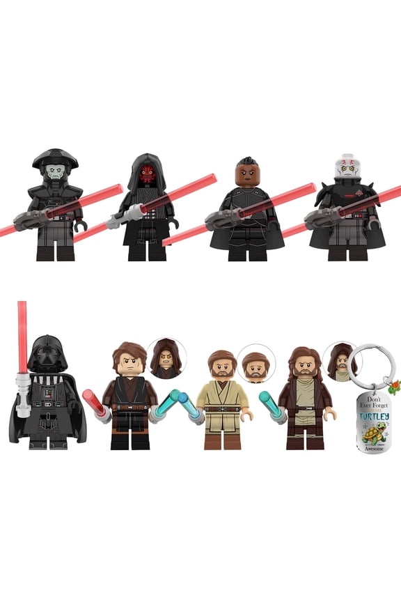 8 Pcs Clone Wars Obi-Wan Darth Maul Action Figures Collectibles Anakin Darth Vader Minifigures Building Blocks Toys