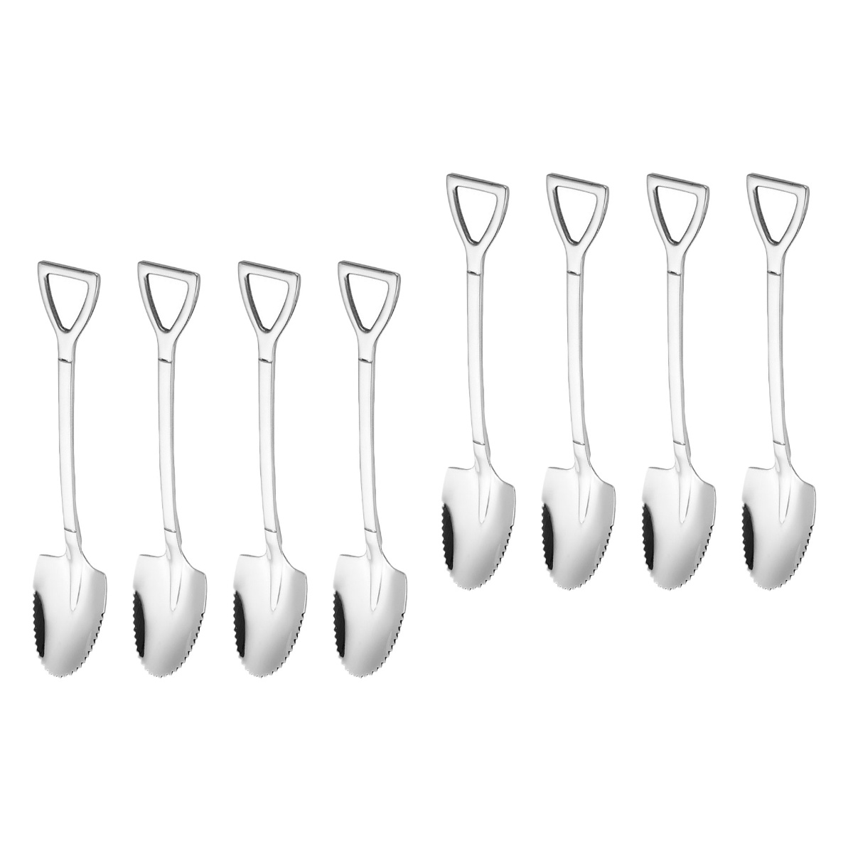 8 Pcs Coffee Scoop Sawx Shaped Spoon Mud Scraping Spoons Stainless