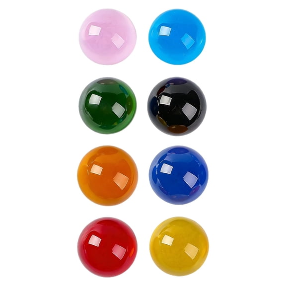 8 Pcs Colorful Glass Balls, 1.6 in / 4 cm Decorative Glass Sphere Set, Shiny Glass Sphere Decor, Round Crafted Glass Balls for Home Decor, Living Room Accents, Vase Fillers